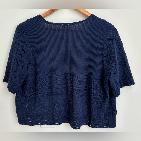 FADED GLORY Navy blue shrug knit sweater.  Size large - Picture 5 of 15